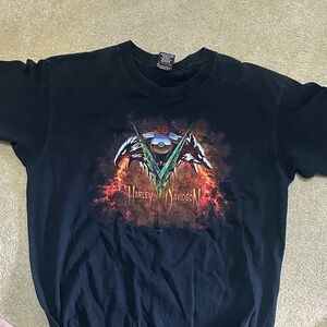 Harley-Davidson Black Graphic V-Emblem Flames Tee
